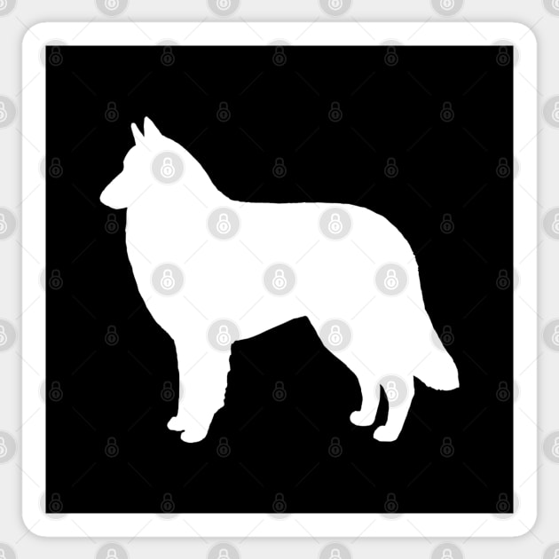 Belgian Tervuren Dog Breed Silhouette Sticker by Coffee Squirrel